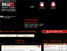 Tablet Screenshot of misoasiangrillonlineorder.com